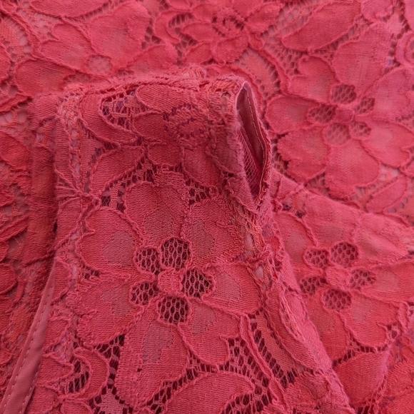 J. Crew coral floral cotton lace dress women's size 12 - Picture 13 of 13